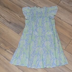 Crown & Ivy Blue & Green Pineapple Dress